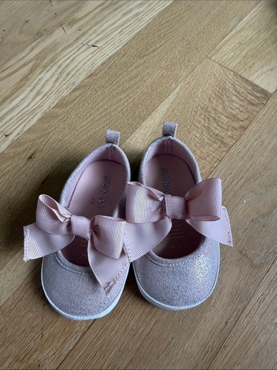 Carter's Other - Carter's Baby Pink Glitter Bow Mary Jane Shoes